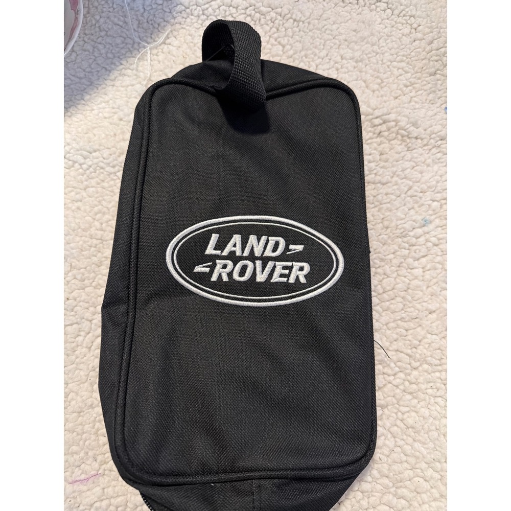 Land Rover Black Canvas Utility Bag Embroidered‎ Logo Pouch Travel Case